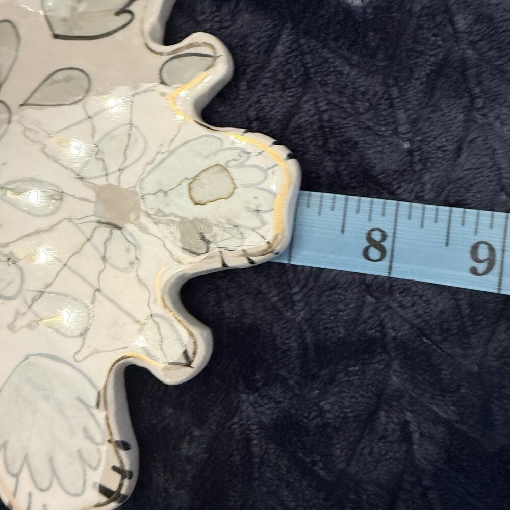 Pair (2) Blue Sky Clayworks Winter Snowflake Trivet Candle Base EUC - Picture 2 of 3